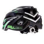 Kask rowerowy Meteor Gruver M 55-58 cm czarny/zielony