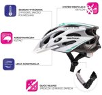 Kask rowerowy Meteor MV29 Drizzle XL 61-63 cm biały/szary