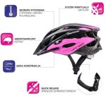 Kask rowerowy Meteor MV29 Unrest L 58-61 cm czarny/biały