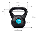 Kettle bell bitumiczny Meteor 10 kg