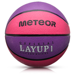 Piłka koszykowa Meteor Layup 1 różowy/fioletowy