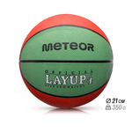 Piłka koszykowa Meteor Layup 4 czerwony/zielony