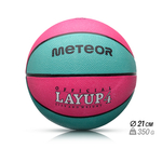 Piłka koszykowa Meteor Layup 4 różowy/niebieski